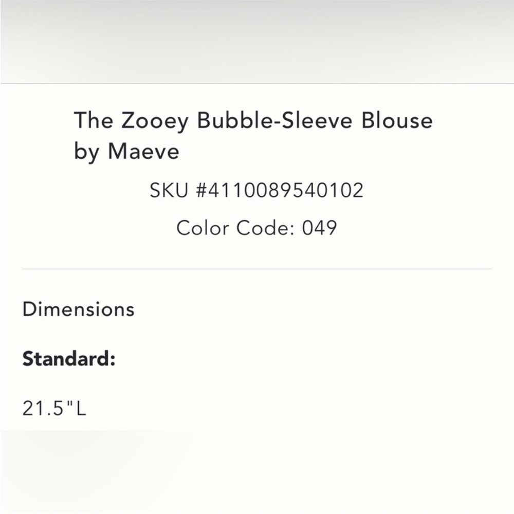 Anthropologie Maeve The Zooey Bubble-Sleeve Blouse - Picture 12 of 12